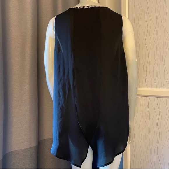 RACHEL Rachel Roy black top with studded collar design in GUC. Size M - Picture 6 of 11